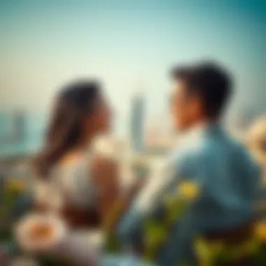 Couple Enjoying a Picturesque View in Dubai Couple enjoying a picturesque view in Dubai