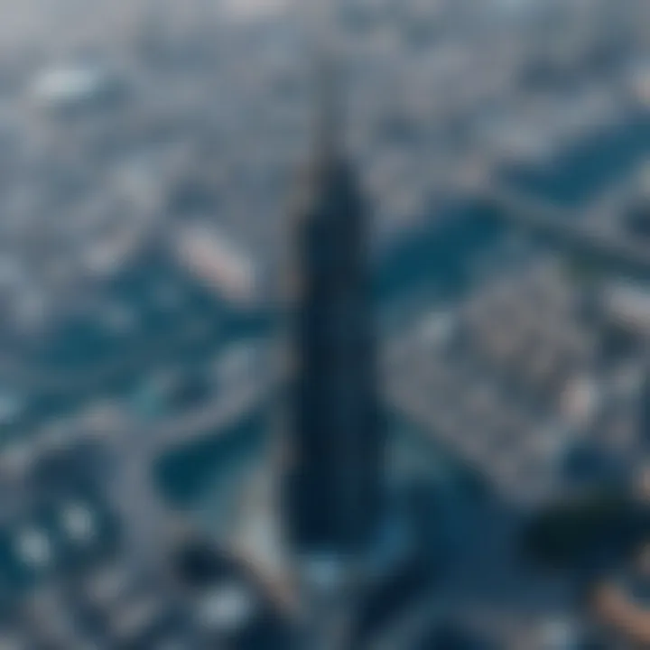 Aerial view showcasing the placement of Al Attar Tower within Dubai's landscape