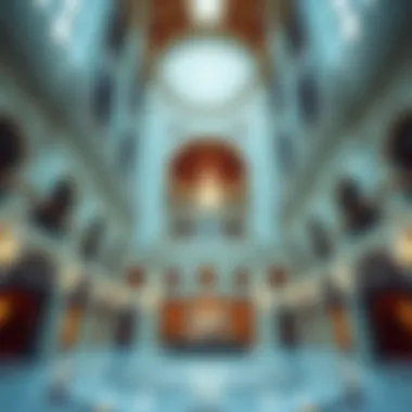 Intricate architectural details of Al Attar Tower