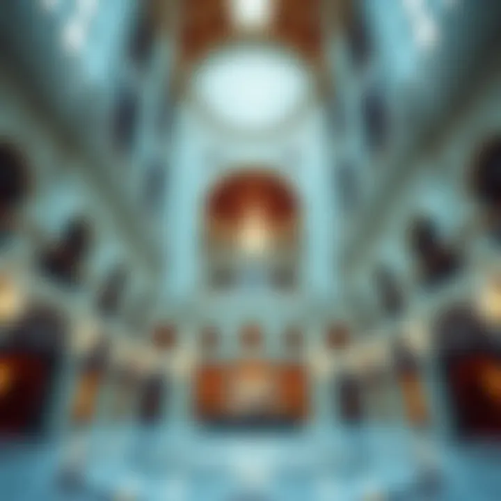 Intricate architectural details of Al Attar Tower