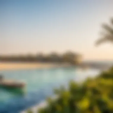 Scenic Beachfront of Al Dana Island Scenic beachfront of Al Dana Island illustrating leisure and relaxation opportunities