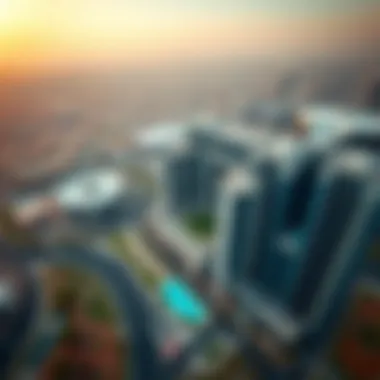 Aerial view of Al Fahad 1 Tecom showcasing its modern design