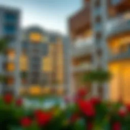 Modern architectural design of Al Manara Residence showcasing its unique features