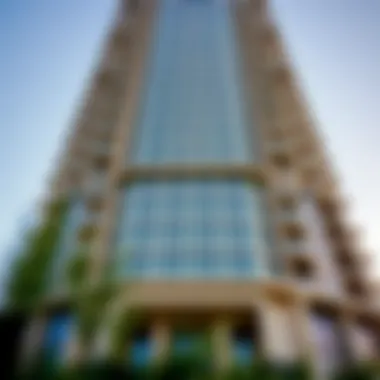 Architectural details of Al Manara Tower facade