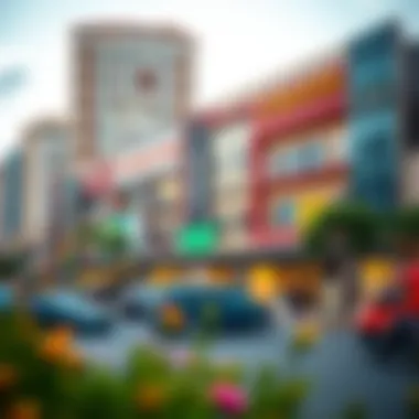 Commercial Hub of Al Maryah Vibrant commercial district on Al Maryah Island bustling with activity