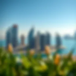 Stunning skyline view of Al Maryah Island showcasing modern architecture