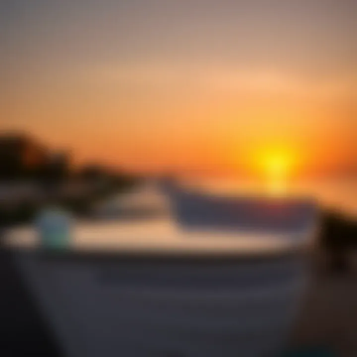 Stunning view of Al Muneera Beach at sunset