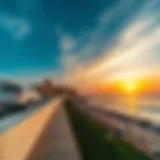 Stunning view of Al Nabat Shoreline at sunset