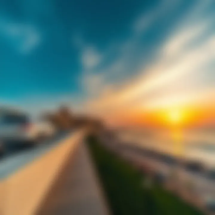 Al Nabat Shoreline Sunset Spectacle Stunning view of Al Nabat Shoreline at sunset