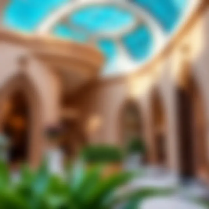 Unique design elements and artistic features found in Al Zahia Mall