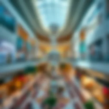 Interior layout of Al Zahia Mall highlighting shopping and leisure areas