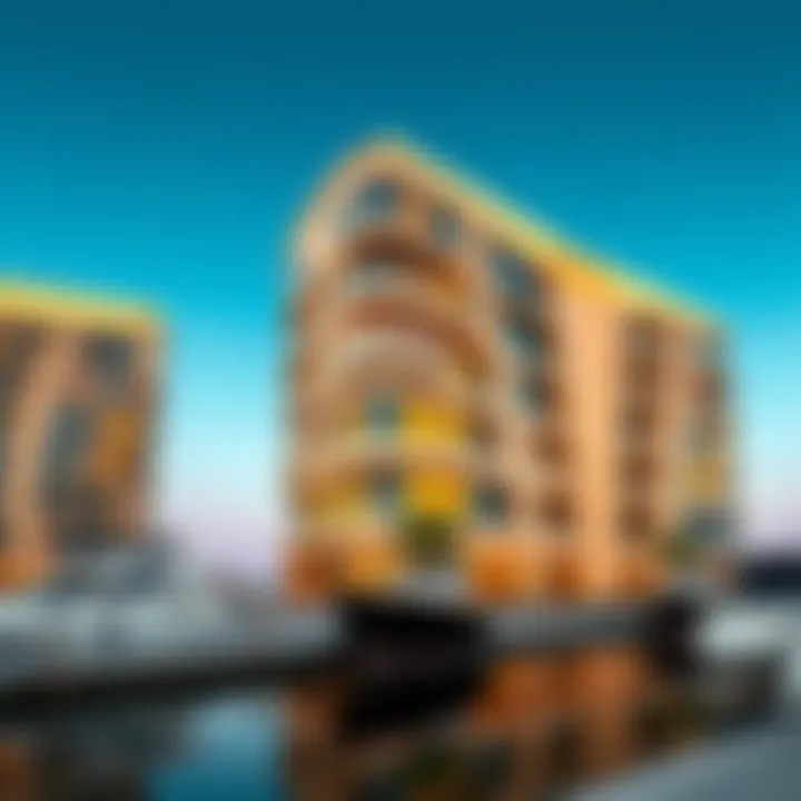 Architectural details of Al Zarooni Building Marina showcasing modern design