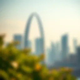 Stunning view of Arc Tower C against the Dubai skyline