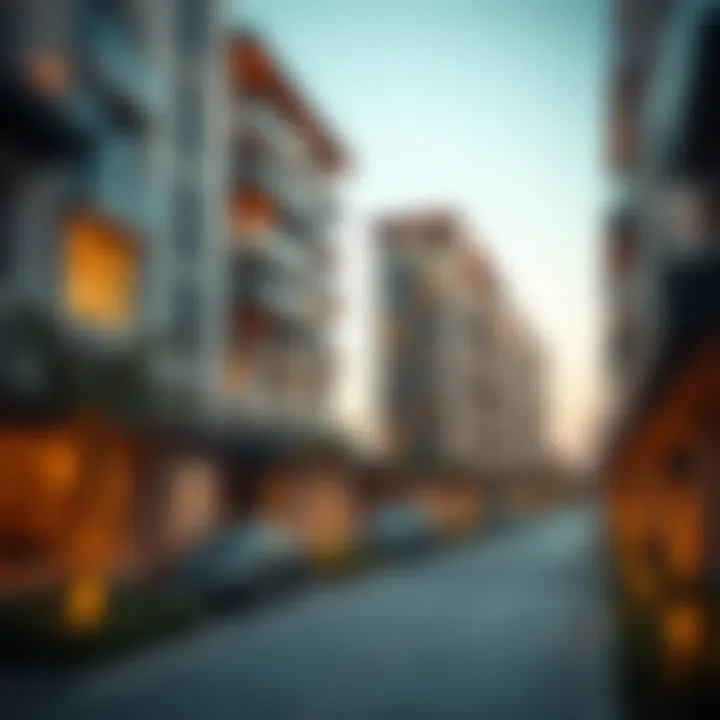 Luxury residential buildings in Arjan highlighting contemporary design