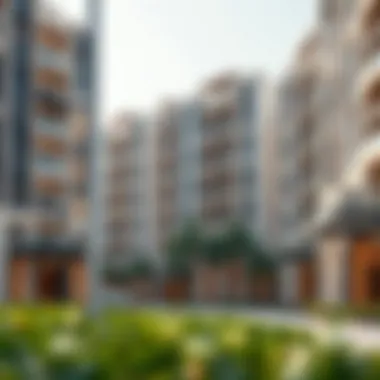 A modern residential development in Dubai emphasizing luxury living.