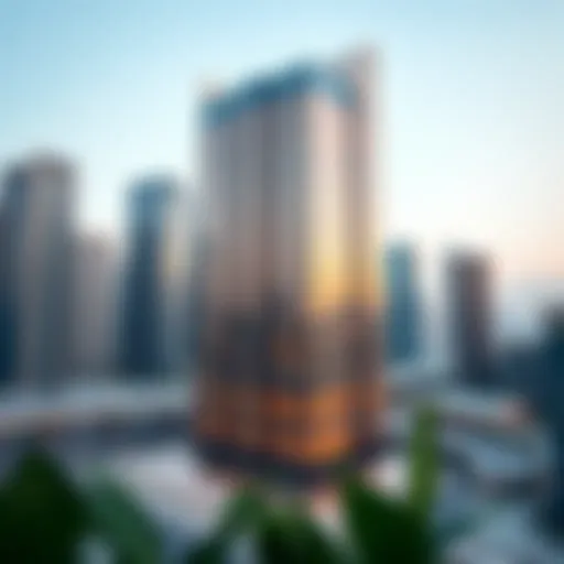 Stunning view of Aspect Tower's architectural design