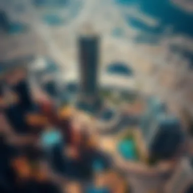 Business Bay Landscape featuring Aspect Tower Aerial view of Business Bay showcasing Aspect Tower