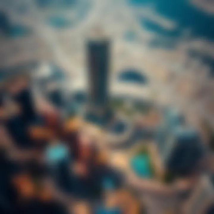 Business Bay Landscape featuring Aspect Tower Aerial view of Business Bay showcasing Aspect Tower