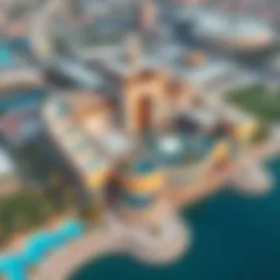 Aerial view of Azizi Mirage showcasing its architectural elegance