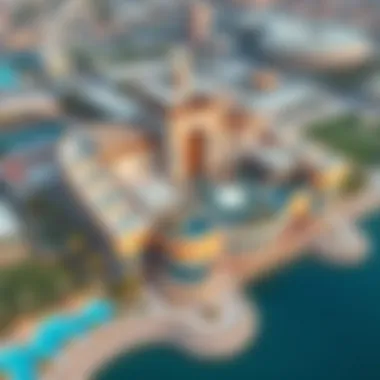 Aerial view of Azizi Mirage showcasing its architectural elegance