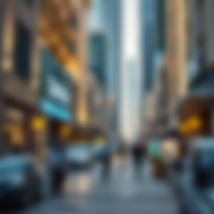 Dynamic commercial zones bustling with activity