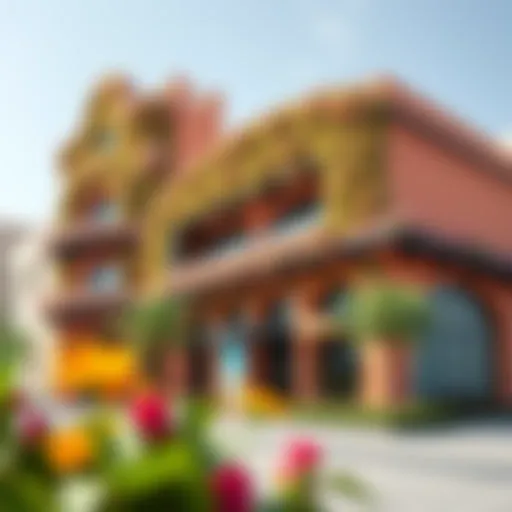 Exterior view of Blossom Nursery showcasing vibrant architecture