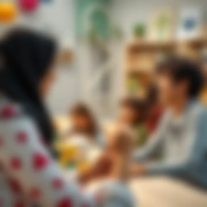 Community Engagement at Blossom Nursery Parents interacting during a nursery event