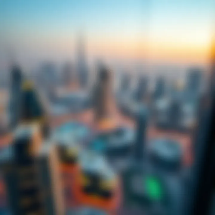 Breathtaking Downtown Dubai Views Panoramic view of Downtown Dubai from Boulevard Point