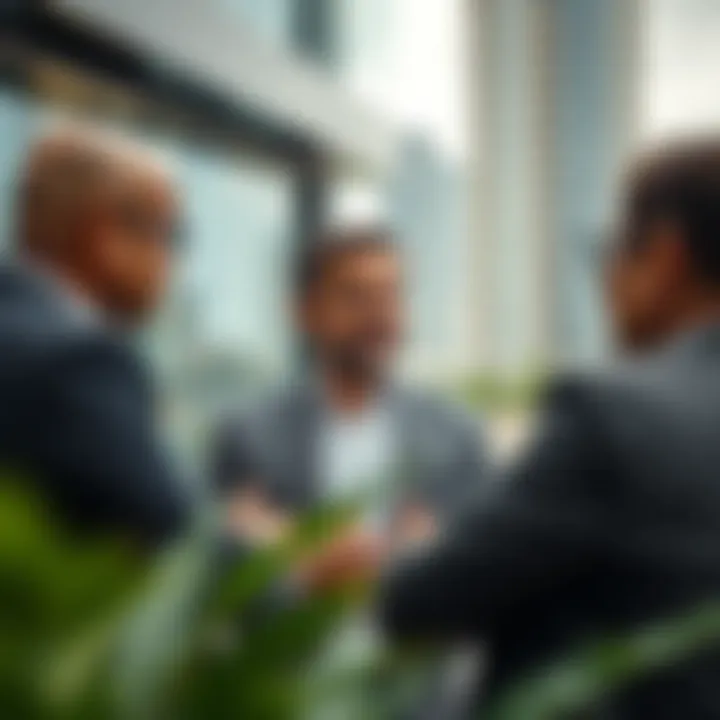 Investment Potential at Boulevard Point Investors discussing property opportunities at Boulevard Point