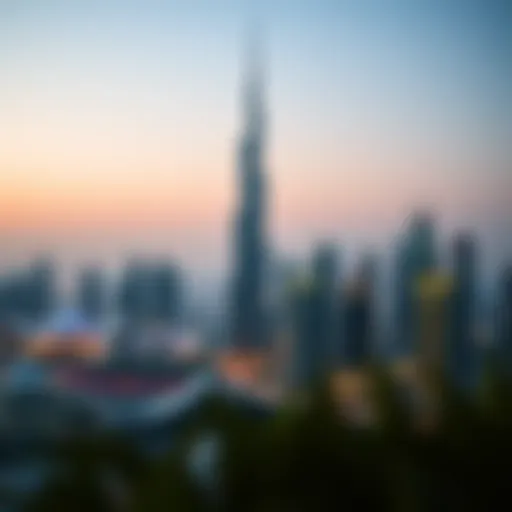 A stunning view of Burj Al Shamkha against the Dubai skyline