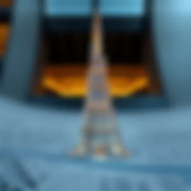 Architectural blueprint of Burj Khalifa highlighting design intricacies