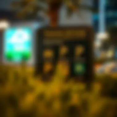 Signage indicating various parking options available at Burj Park.