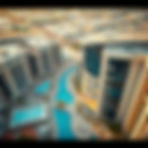 Aerial view of City Walk 2 showcasing its modern architecture