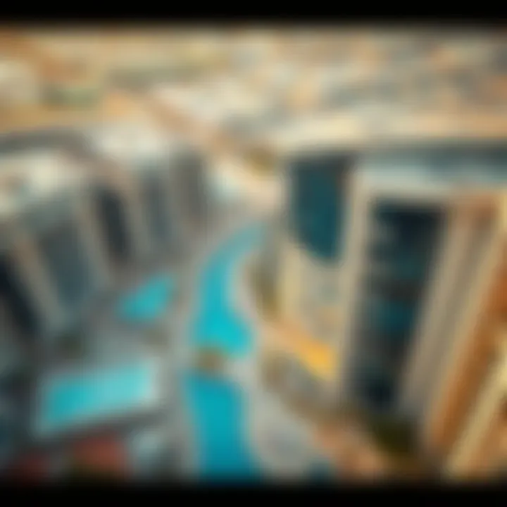 Aerial view of City Walk 2 showcasing its modern architecture