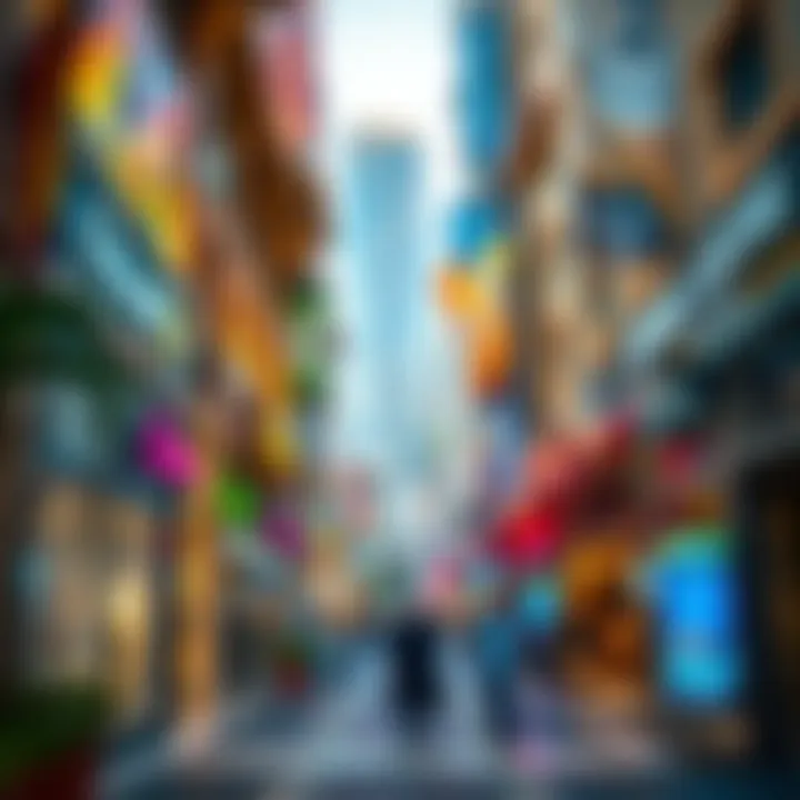 Vibrant streets of City Walk 2 filled with shopping and dining options