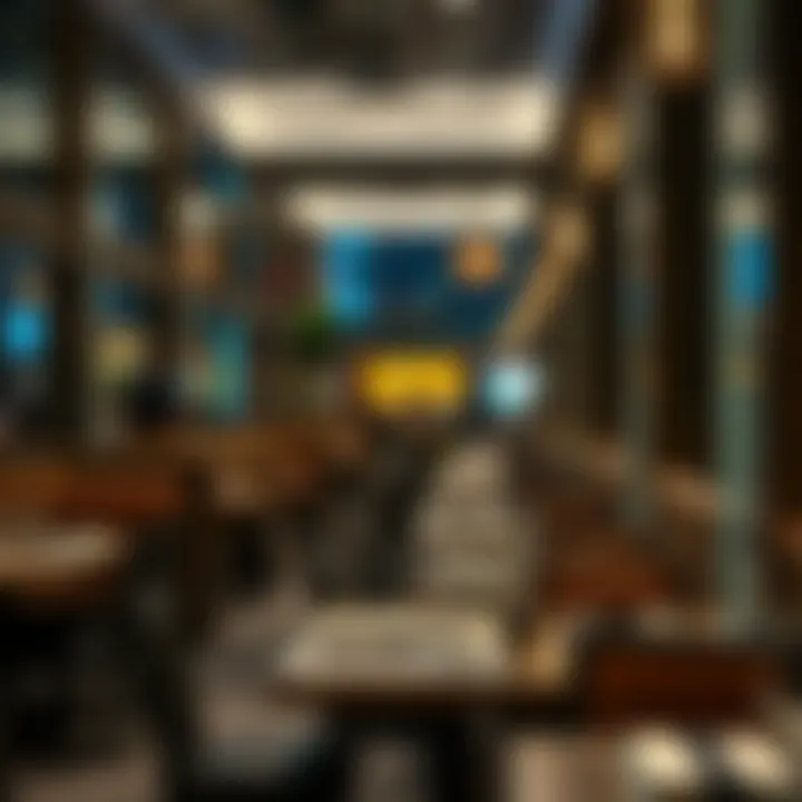 Bustling dining area within City Walk