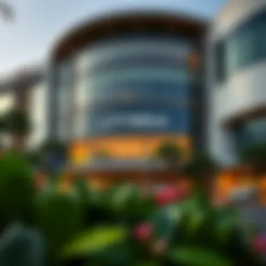 Modern Exterior Design of Citywalk Mall Exterior of Citywalk Mall with its modern design and surrounding greenery