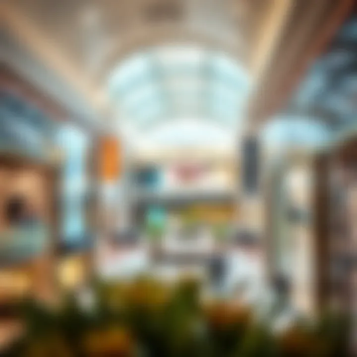 A bustling retail area inside Citywalk Mall featuring various high-end brands
