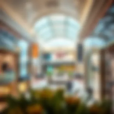 Retail Area with High-End Brands at Citywalk Mall A bustling retail area inside Citywalk Mall featuring various high-end brands