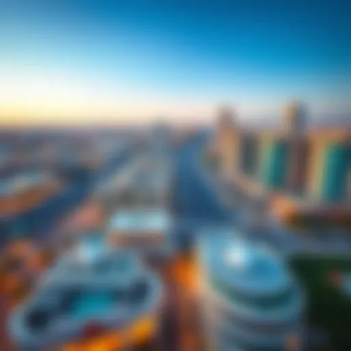 Aerial View of Al Ansari International City Aerial view of Al Ansari International City showcasing modern architecture