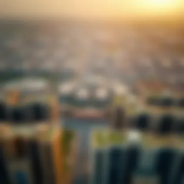 Aerial view of Al Nahda, highlighting essential amenities and local attractions