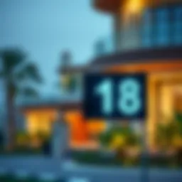 Visual representation of a Makani number displayed on a property