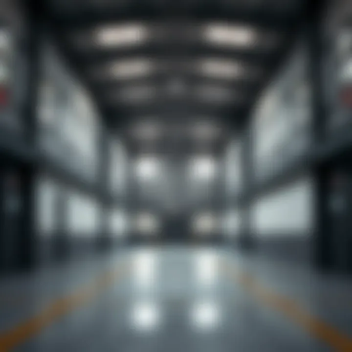 Interior of a modern warehouse space ready for lease