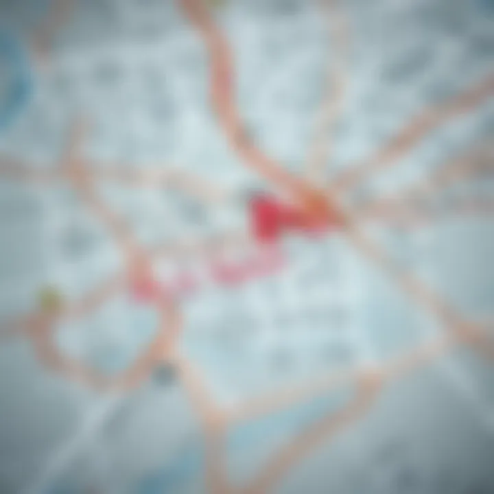 Map highlighting zoning regulations in Al Quoz