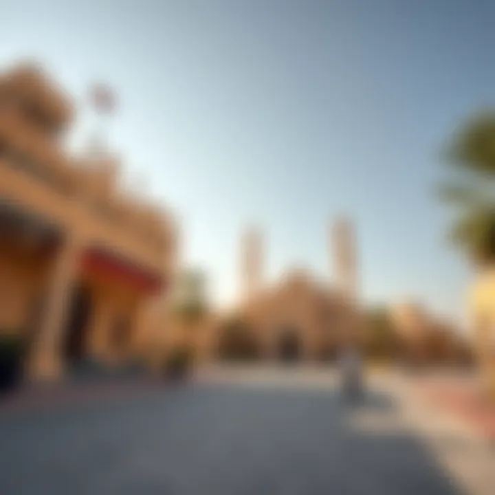 Cultural landmarks in a popular travel destination