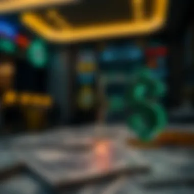 Currency Exchange Dynamics Currency exchange concept with AED and USD symbols