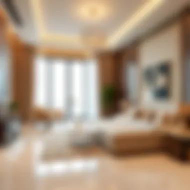 Luxury Living Spaces in Damac Tower Interior design of a luxury apartment in Damac Tower highlighting opulence and comfort