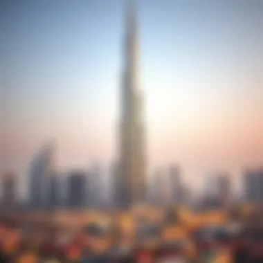 Surrounding skyline of Dubai featuring Daman Tower