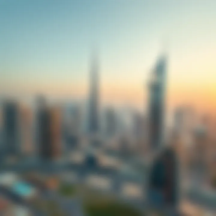 Panoramic shot of the Dubai skyline featuring Damas Dubai Tower