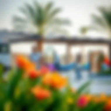 Vibrant lifestyle scene in Dar Al Buteen 2 with recreational areas